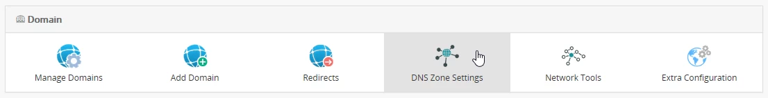 Configurações da zona DNS