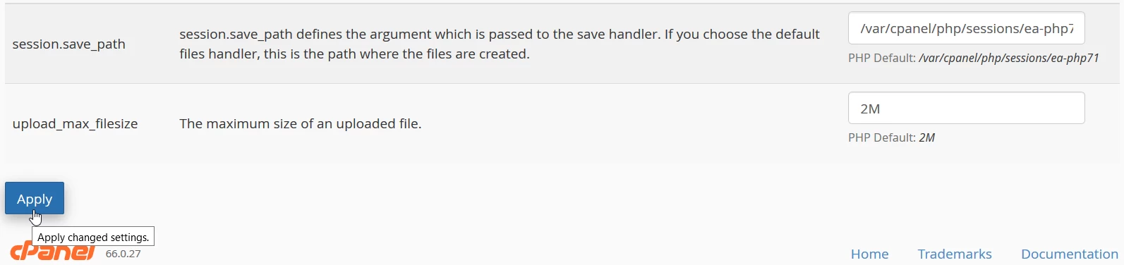 Configurare PHP pe domeniu