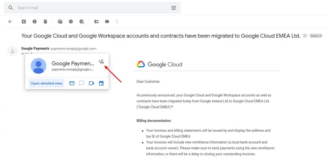 Gmail safelisting