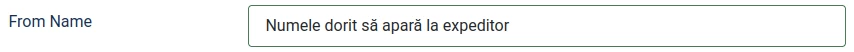 nume expeditor