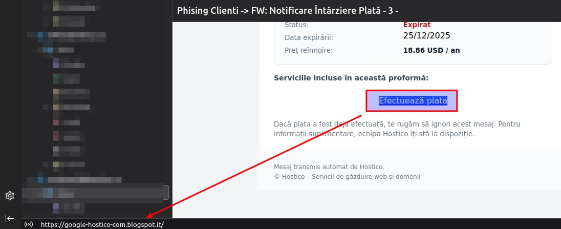 Verificação de link de Spam