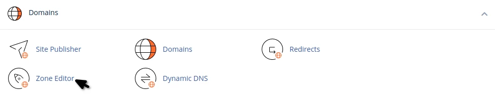 Seção de Domínios cPanel